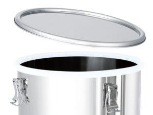 Stainless Steel Container with USP Class VI Certified Gasket Material
